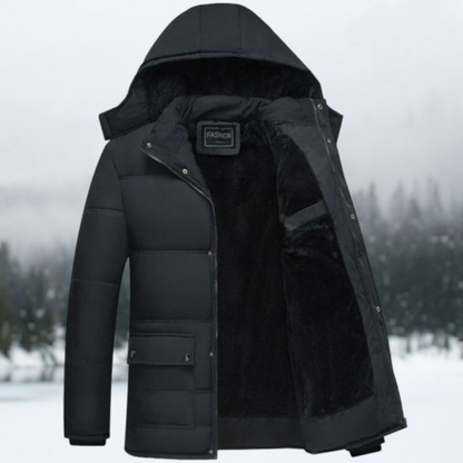 Black Quilted Winter Jacket - Hugo-Black-S-Nora Luxe