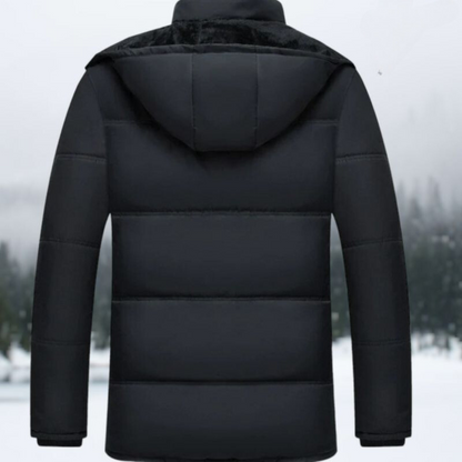 Black Quilted Winter Jacket - Hugo-Black-S-Nora Luxe