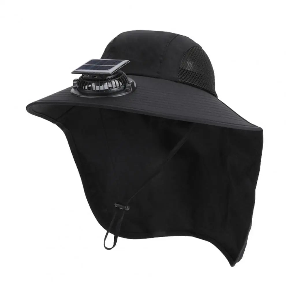 Sun Protection Wide Brim Summer Hat Fan