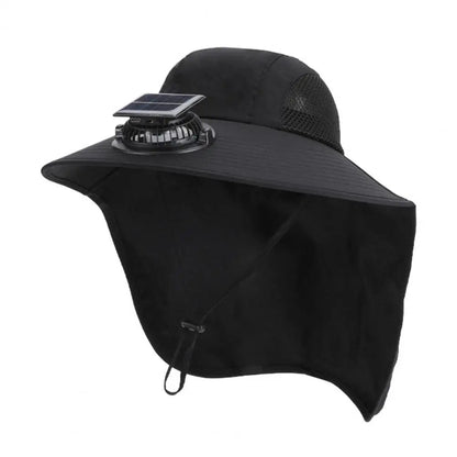 Sun Protection Wide Brim Summer Hat Fan