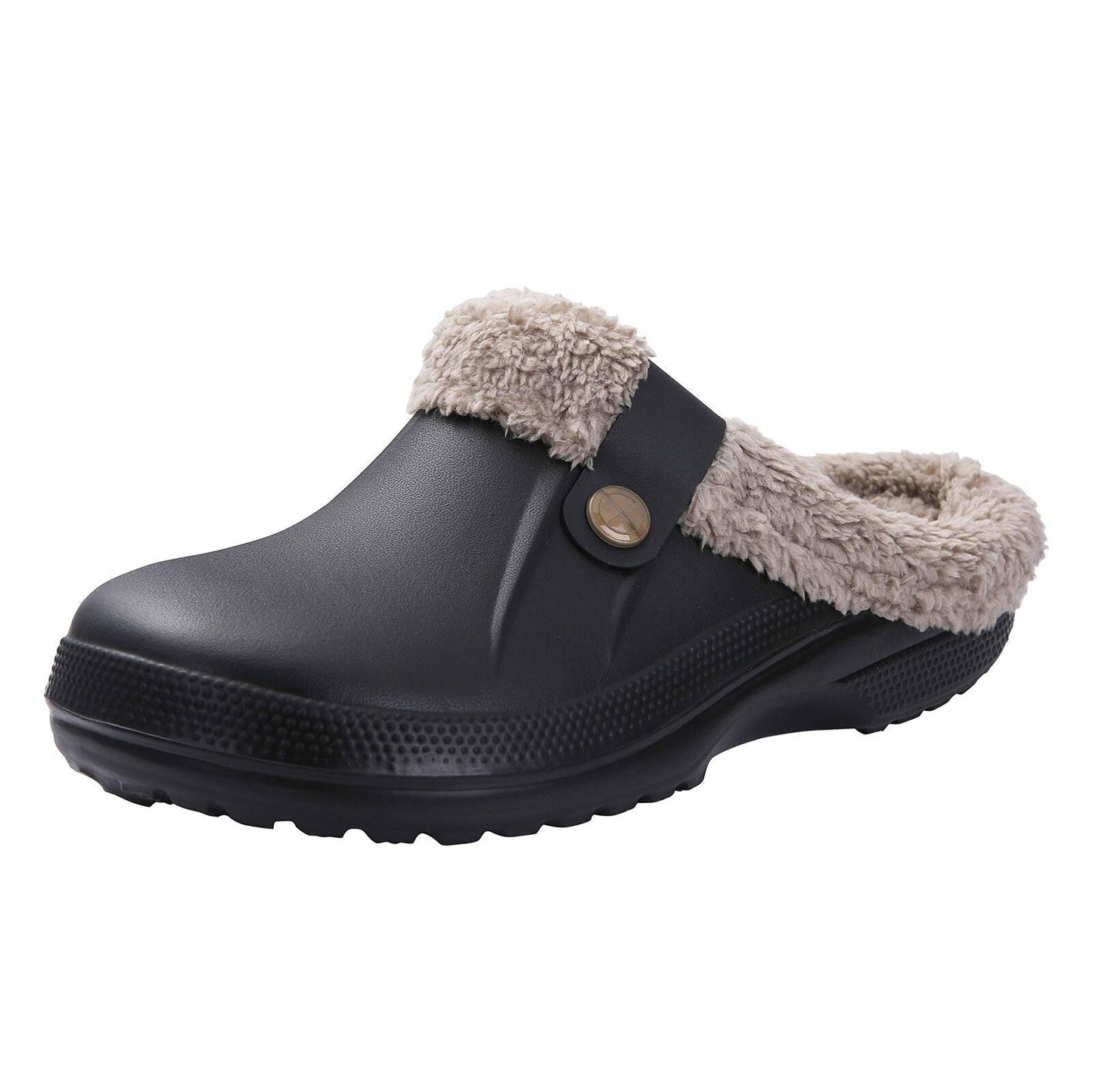 Warm Fuzzy Stone Clog Slippers