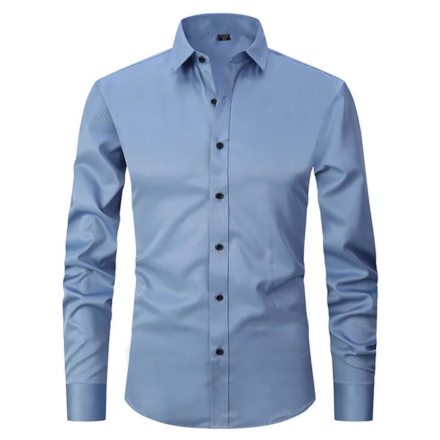 Slim Fit Men's Dress Shirt - Comfortable Office Wear