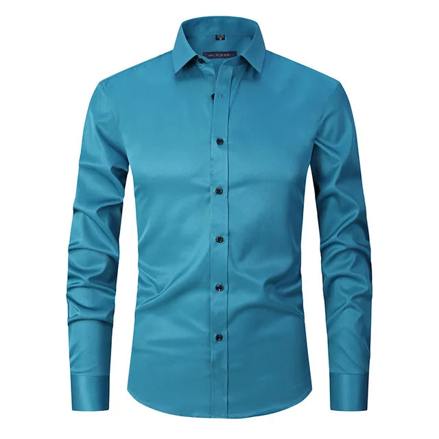 Slim Fit Men's Dress Shirt - Comfortable Office Wear