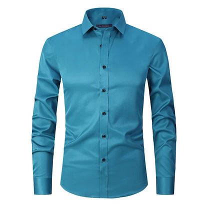 Slim Fit Men's Dress Shirt - Comfortable Office Wear