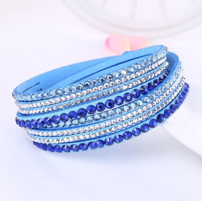 Sparkling Crystal Layered Wrap Bracelet