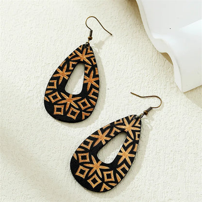 Bohemian Wood Earrings | Handmade Boho Style-Nora Luxe