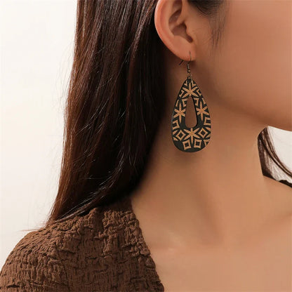 Bohemian Wood Earrings | Handmade Boho Style-Nora Luxe