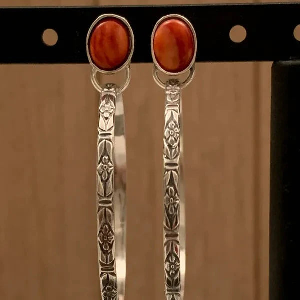 Boho Vintage Onyx Earrings - Nalani-Red-Nora Luxe