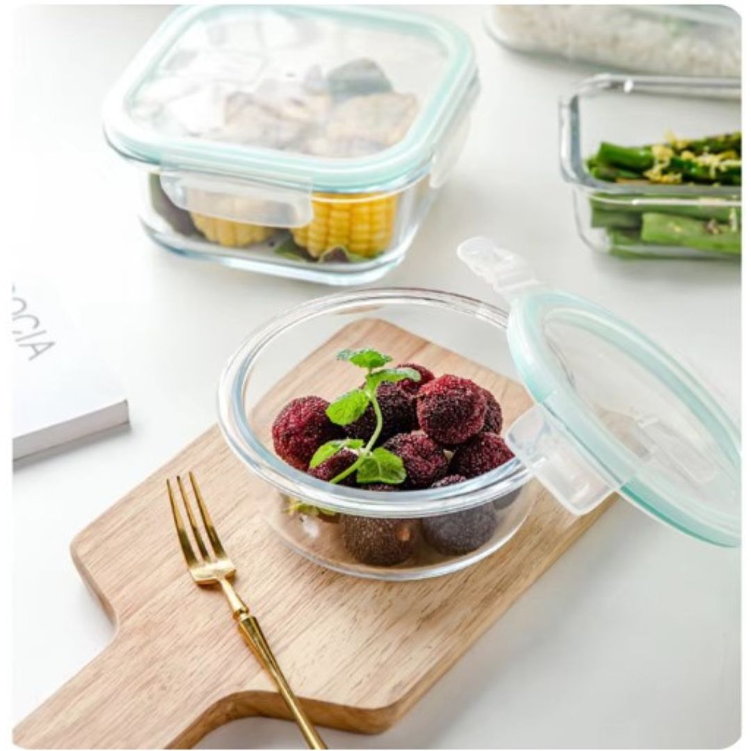 Borosilicate Glass Lunchbox - GlassGuard Bento-1x Rectangle 320ml-Nora Luxe