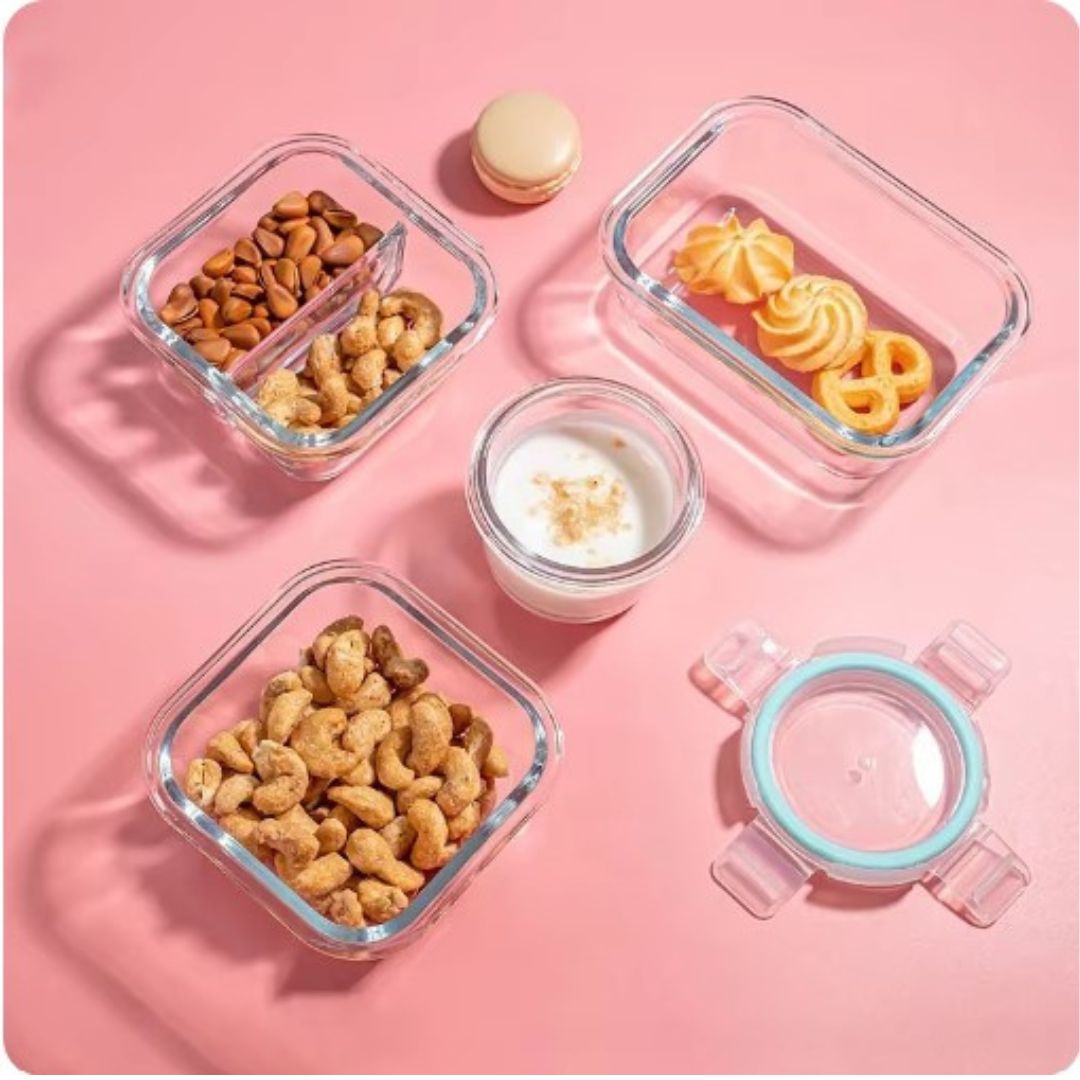 Borosilicate Glass Lunchbox - GlassGuard Bento-1x Rectangle 320ml-Nora Luxe