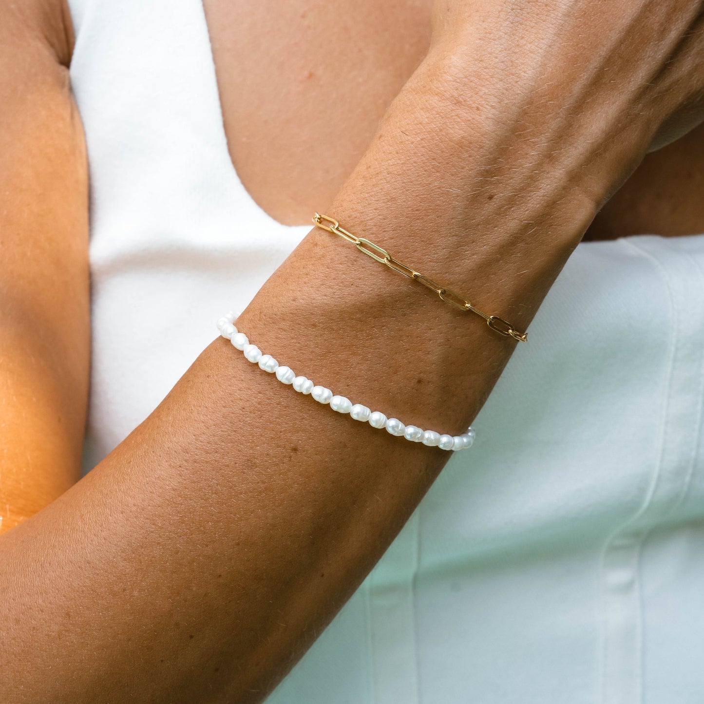 Bracelet with Freshwater Pearls - Marina-Nora Luxe