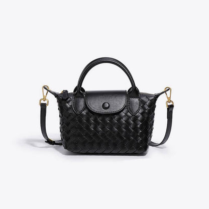 Braided Mini Bag - Elena-Black-Nora Luxe