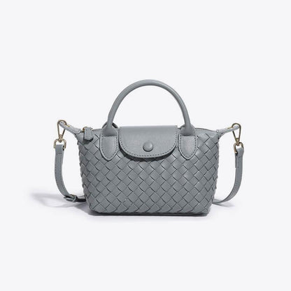 Braided Mini Bag - Elena-Blue-Nora Luxe