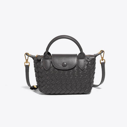 Braided Mini Bag - Elena-Dark gray-Nora Luxe