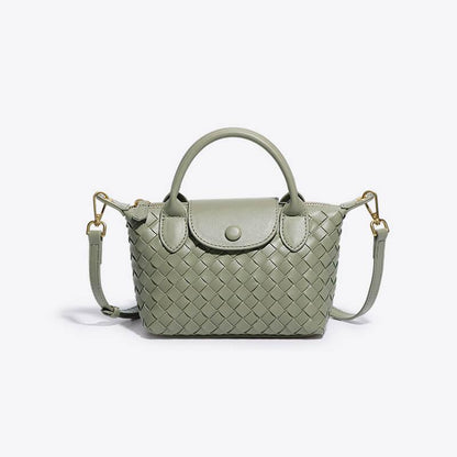 Braided Mini Bag - Elena-Light green-Nora Luxe