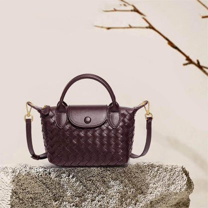 Braided Mini Bag - Elena-White-Nora Luxe