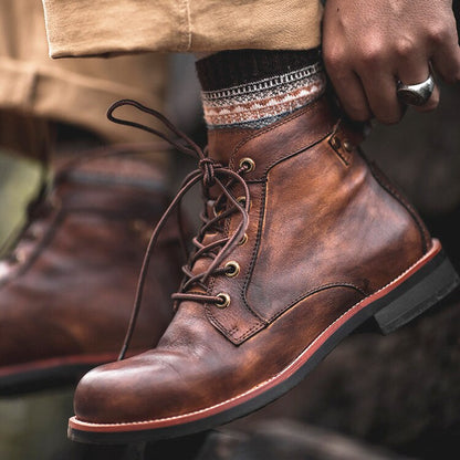 Comfortable Orthopedic Leather Mens Boots