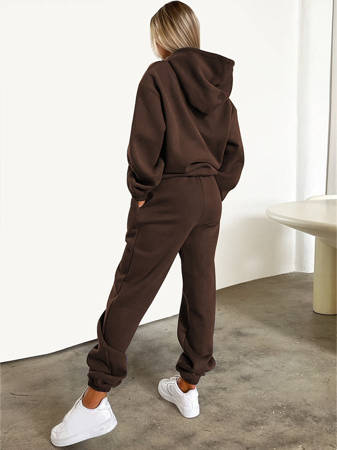 Soft Women's Sweatpants Hoodie Outfit Set