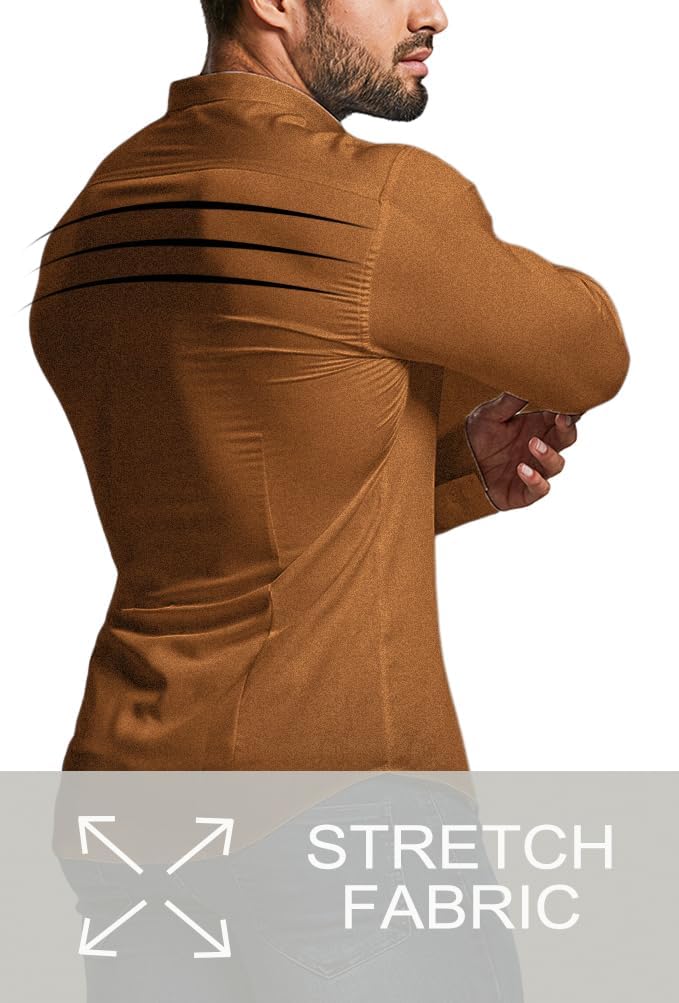 Men's Slim Fit Stretch Dress Shirt
