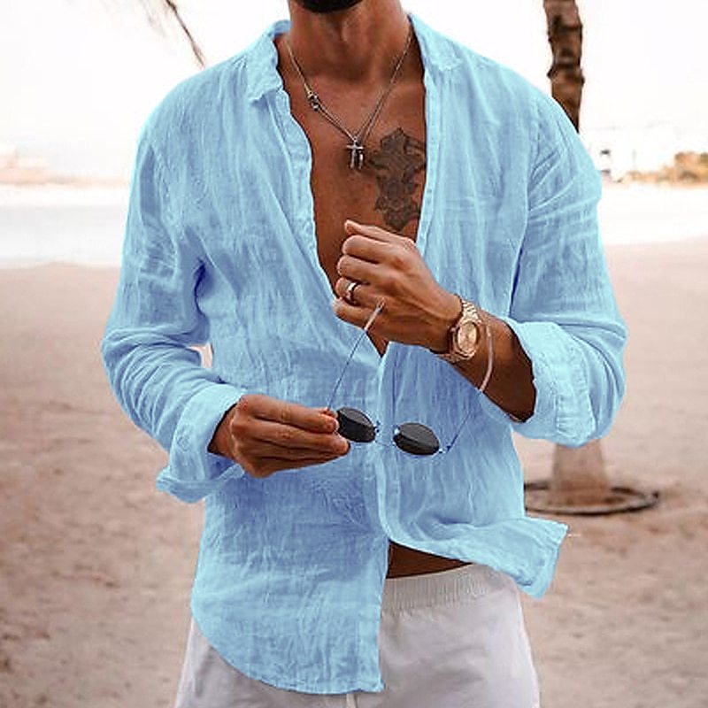 Cool Cotton Mens Summer Shirt - Pexav