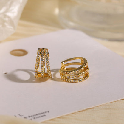 Brilliant Earrings | Dazzling Statement Jewellery-Crystallized Gold-Nora Luxe