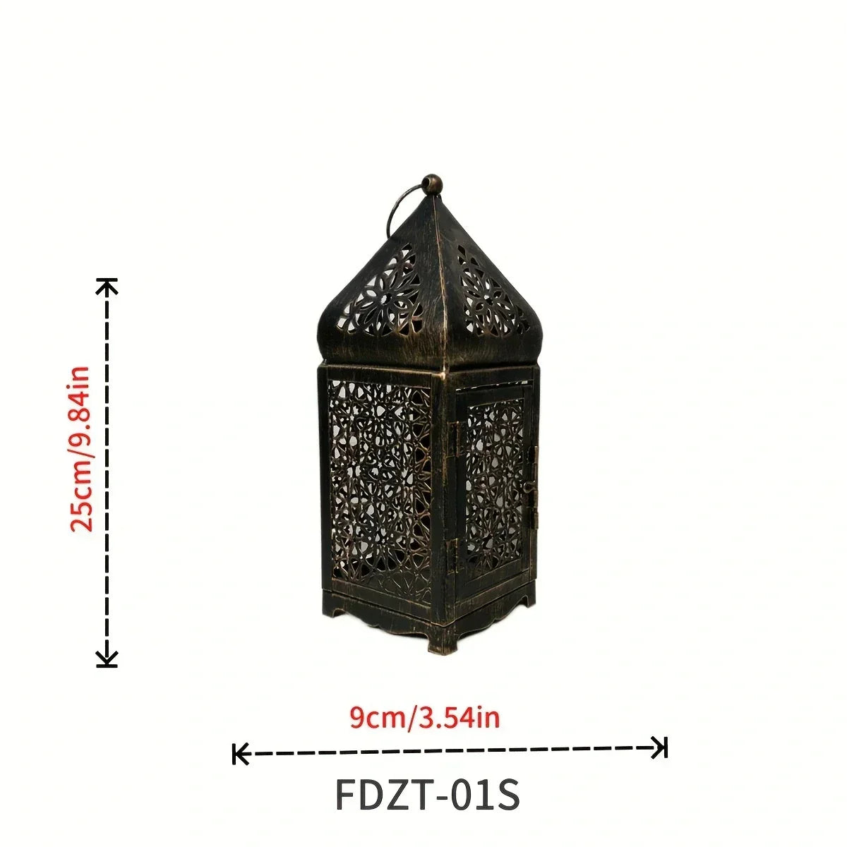 Bronze Vintage Candle Holder - Victor-S (3.54 × 9.84 inches)-Nora Luxe
