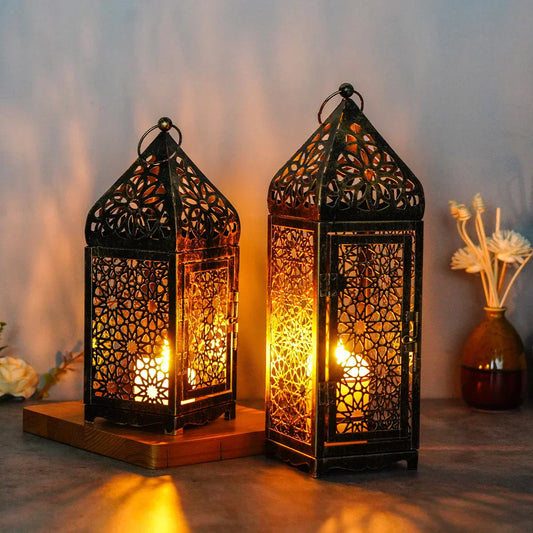 Classic Antique Metal Candle Holder - Pexav