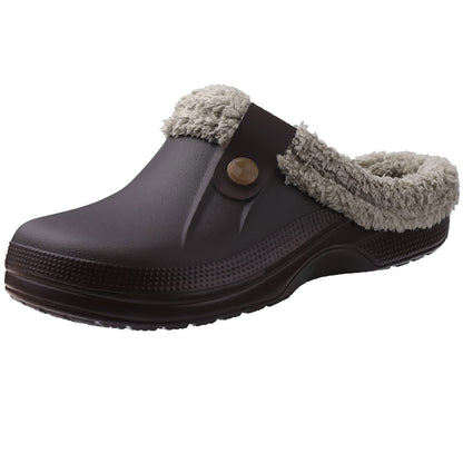 Warm Fuzzy Stone Clog Slippers