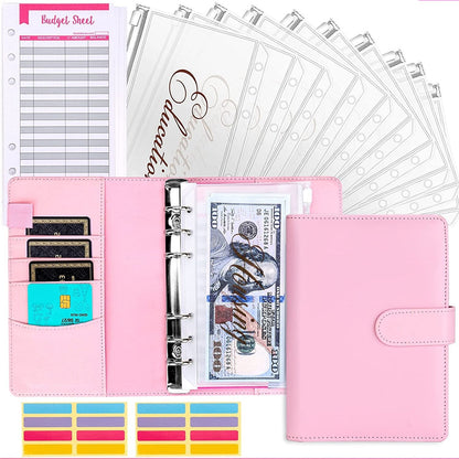 Budget binder with Cash Envelope System - BudgetPro-Pink-Nora Luxe