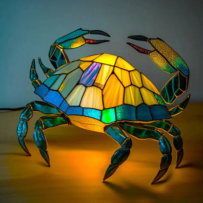 Colorful Animal Table Lamp – Stained Glass Desk Light