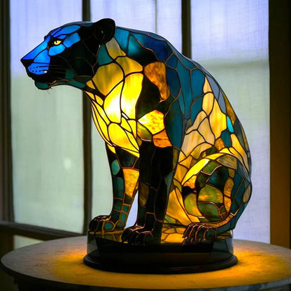 Colorful Animal Table Lamp – Stained Glass Desk Light
