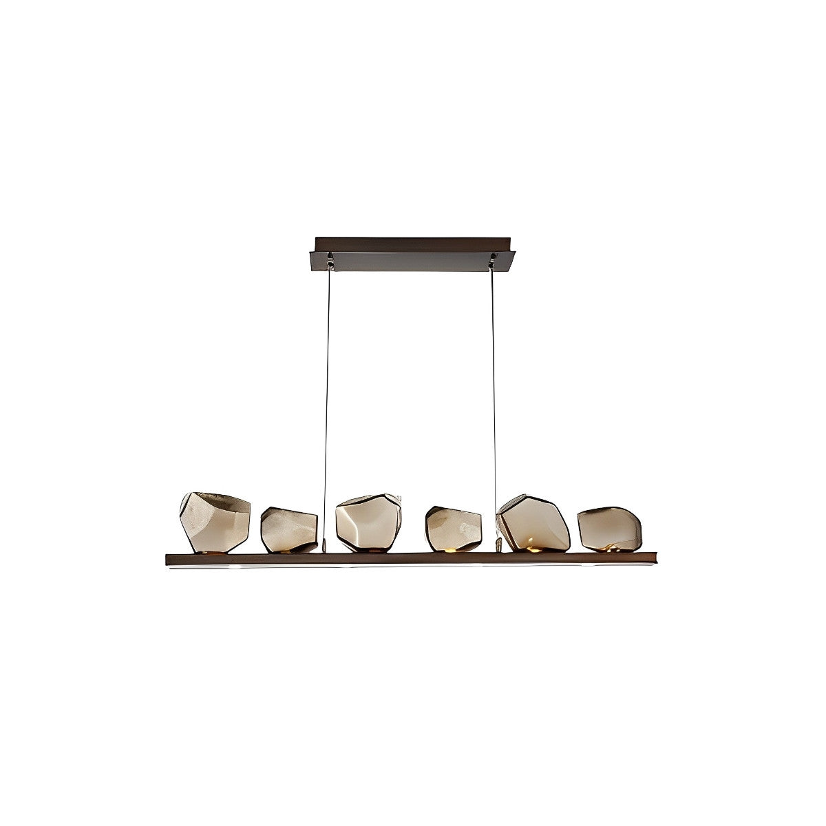 Unique Drop Cognac Glass Pendant Chandelier Light