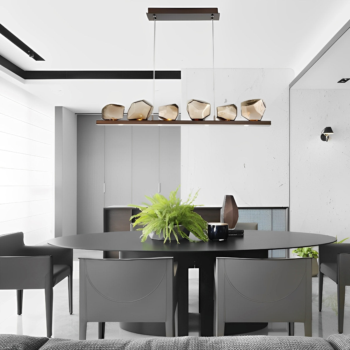 Unique Drop Cognac Glass Pendant Chandelier Light