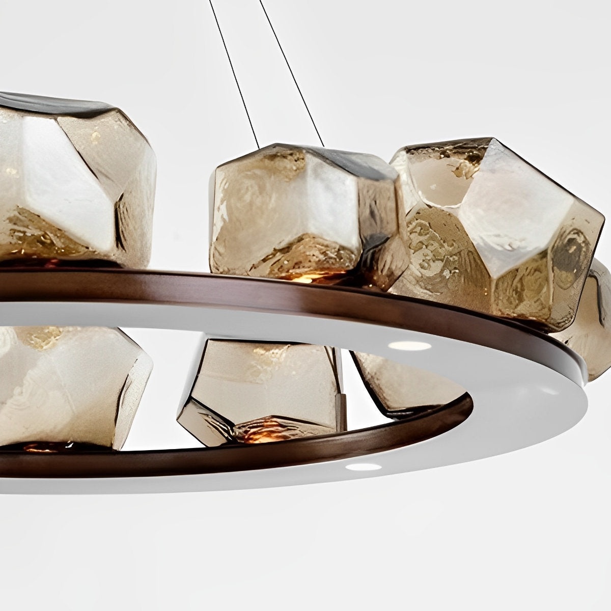 Unique Drop Cognac Glass Pendant Chandelier Light