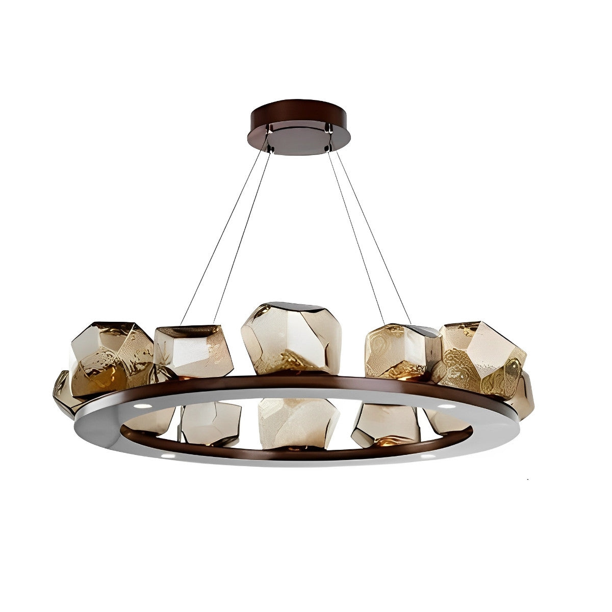 Unique Drop Cognac Glass Pendant Chandelier Light