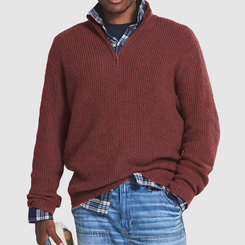 Smart Men's Zip Up Sweater - Pexav