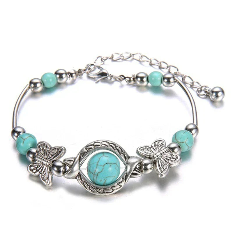 Colorful Gemstone Beaded Wrist Bracelet - Pexav