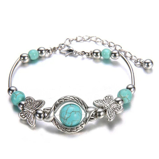 Colorful Gemstone Beaded Wrist Bracelet - Pexav