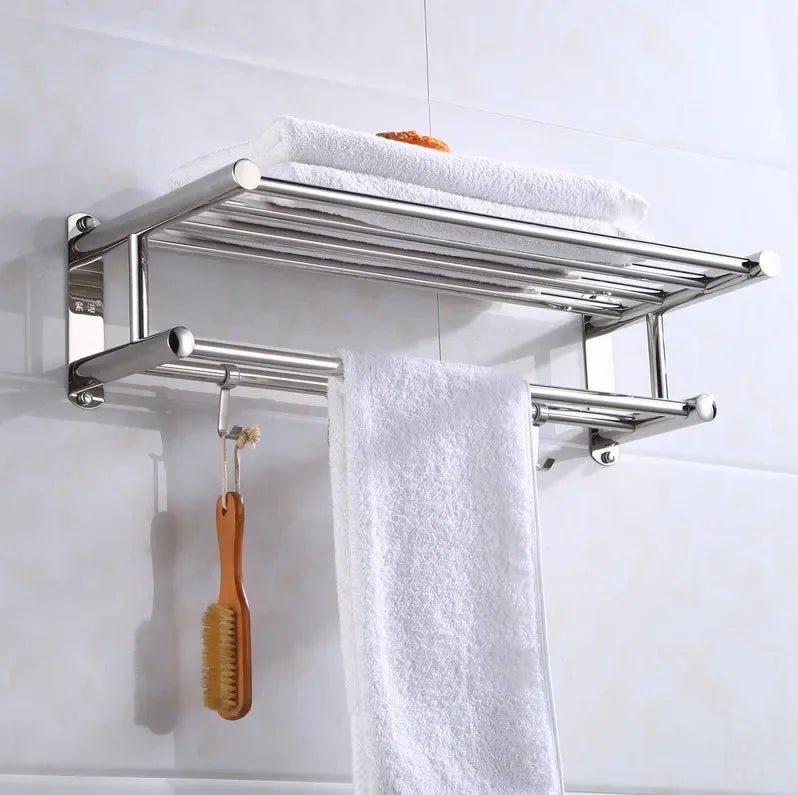 Slim Foldable Shelf for Bathroom and Kitchen Storage