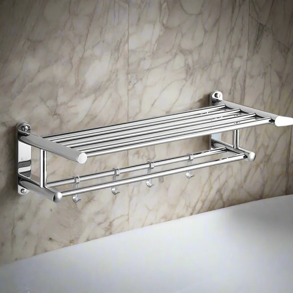 Slim Foldable Shelf for Bathroom and Kitchen Storage