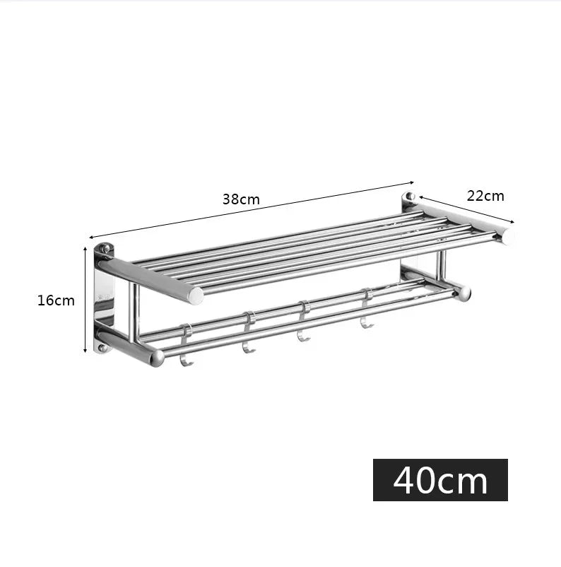 Slim Foldable Shelf for Bathroom and Kitchen Storage