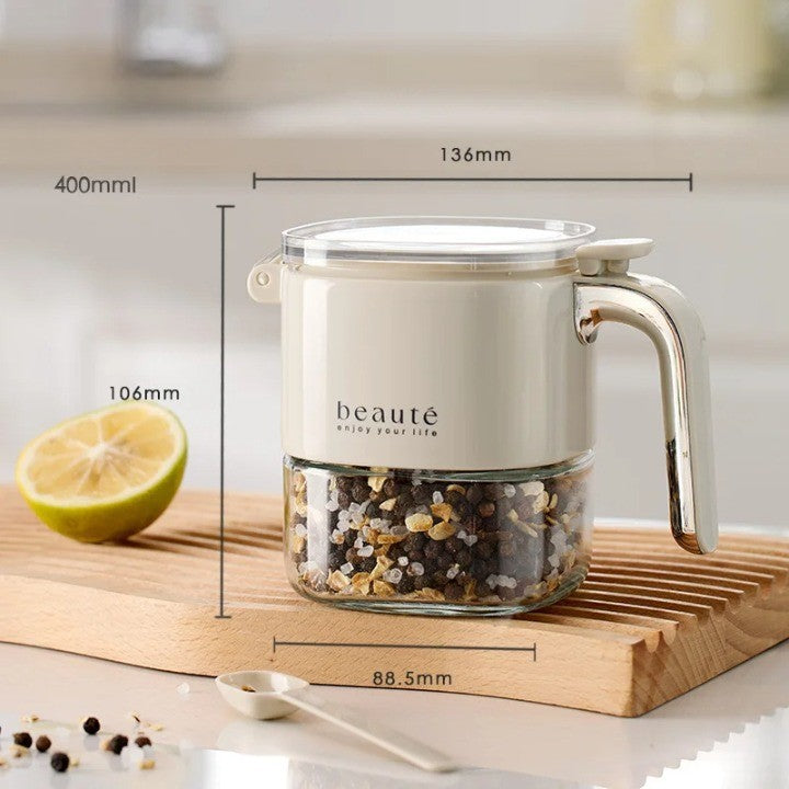 Clear Glass Spice Bottle Container