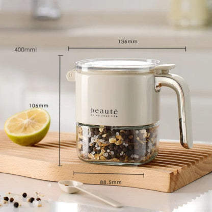 Clear Glass Spice Bottle Container