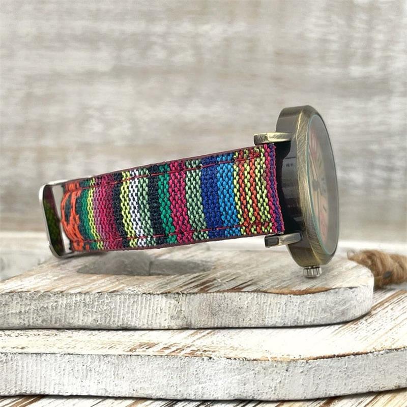 Colorful Rainbow Strap Wrist Watch