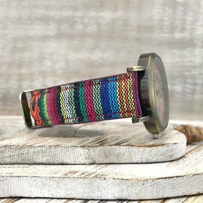 Colorful Rainbow Strap Wrist Watch