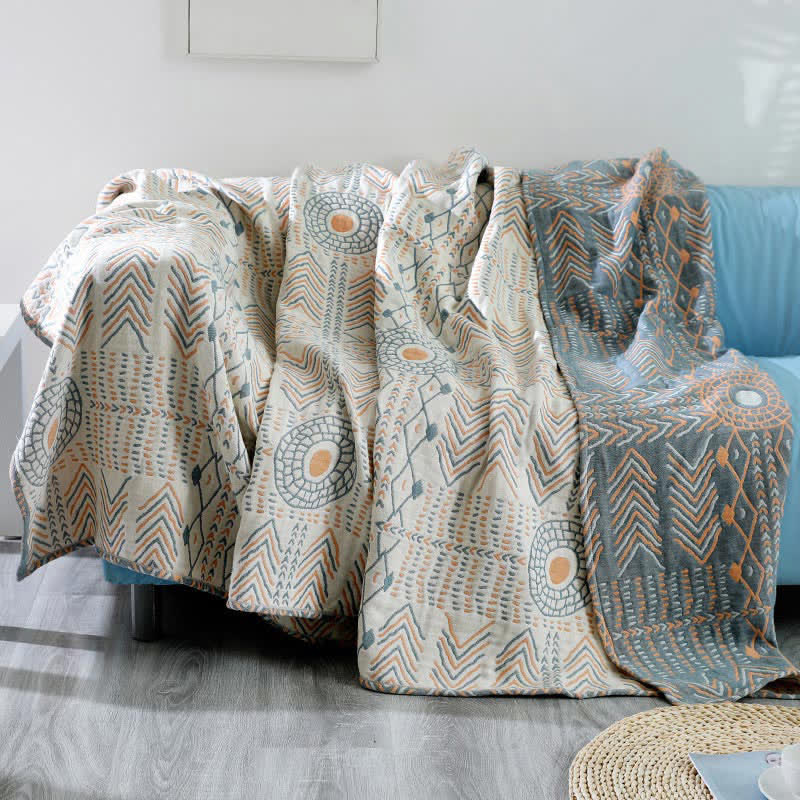 Soft Reversible Striped Throw Blanket - Pexav