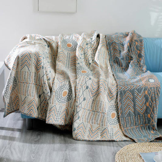 Soft Reversible Striped Throw Blanket - Pexav