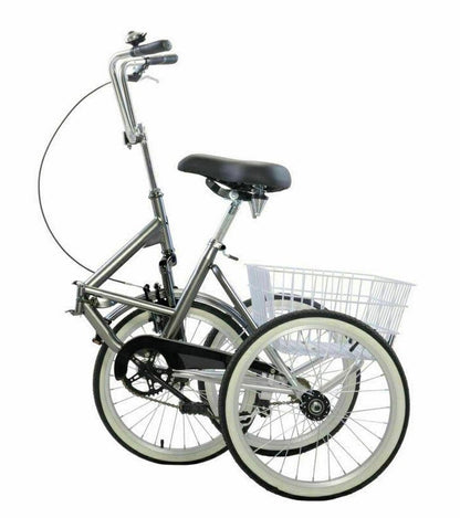 Collapsible 3 Wheel Adult Tricycle Bicycle with Storage Basket