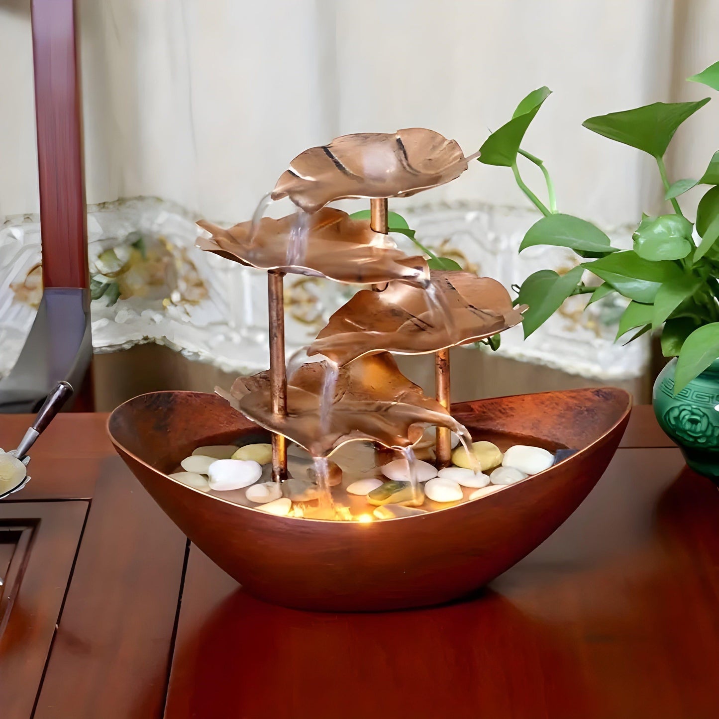 Classic Garden Indoor Water Fountain with LED Lighting