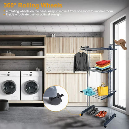 Collapsible Large Capacity Laundry Drying Rack